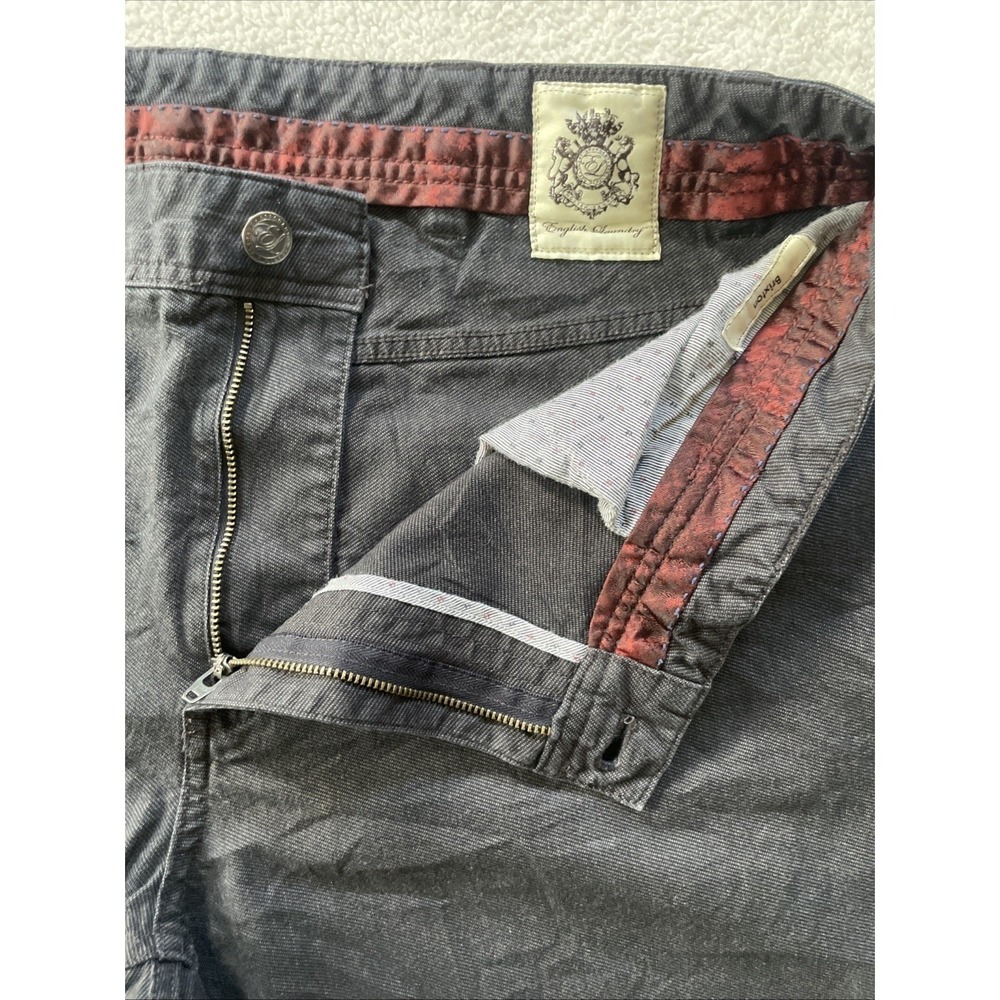English Laundry Mens 38x32 Pants Charcoal Grey Straight Leg Stretch Cotton Prep - Picture 7 of 16